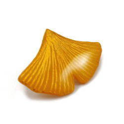 Yellow ginkgo leaf ear stud (Sold individually)