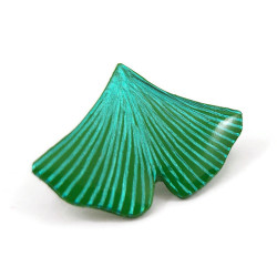 Green ginkgo leaf ear stud (Sold individually)