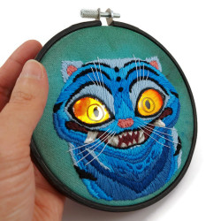 Broderie de Derpy, le tigre du film "Kpop Demon Hunters"