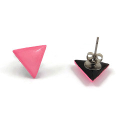 Puces d'oreilles petits triangles roses Anti-LGBTphobie