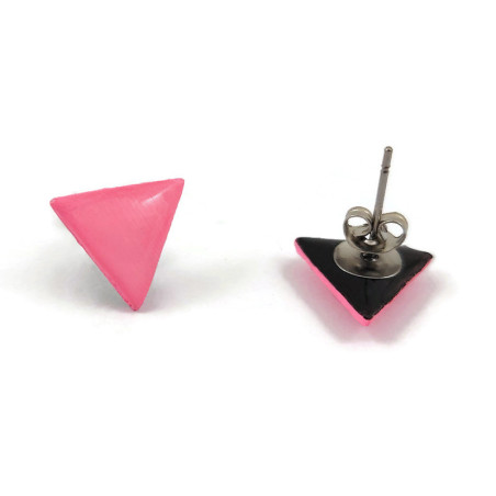 Puces d'oreilles petits triangles roses Anti-LGBTphobie