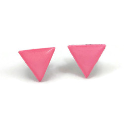 Anti-LGBTphobia small pink triangles ear chips