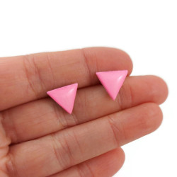 Puces d'oreilles petits triangles roses Anti-LGBTphobie