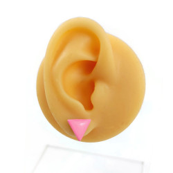 Anti-LGBTphobia small pink triangles ear chips