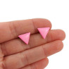 Small pink triangles anti-LGBTphobia ear studs (sold individually)