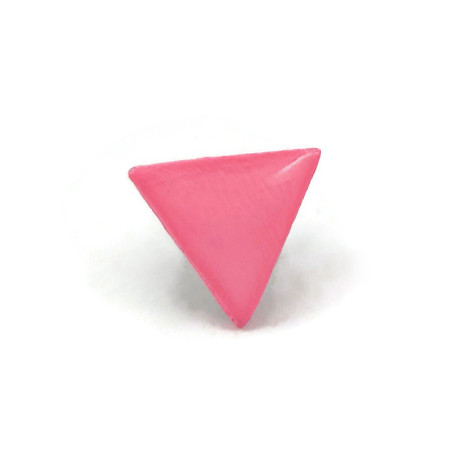 Small pink triangle anti-LGBTphobia ear stud (sold individually)