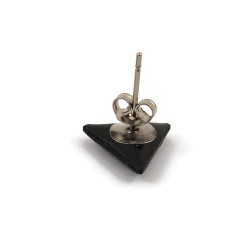 Small black triangle anti-ableism ear stud (sold individually)