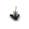 Small black triangle anti-ableism ear stud (sold individually)
