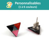 Customizable small triangles ear studs