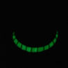 Cheshire Cat embroidery, with a phosphorescent smile