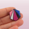 Pin's hexagonal aux couleurs du drapeau Genderfluid