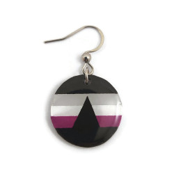 Dysphorasexual flag round dangle earring (Sold individually)