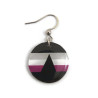 Boucle d'oreille ronde aux couleurs du drapeau Dysphorasexuel (Vendue à l'unité)