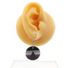 Boucle d'oreille ronde aux couleurs du drapeau Dysphorasexuel (Vendue à l'unité)