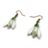Snowdrop flowers dangle earrings