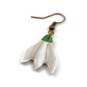 Snowdrop flower dangle earring (Sold individually)