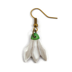 Snowdrop flower dangle earring (Sold individually)