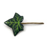 Green ivy leaf hair pin