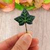 Épingle à cheveux en forme de feuille de lierre verte