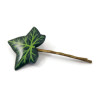 Épingle à cheveux en forme de feuille de lierre verte