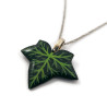 Collier feuille de lierre verte