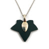 Collier feuille de lierre verte