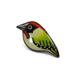European green woodpecker ear stud (sold individually)