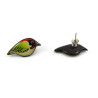 Puces d'oreilles en forme de pics verts