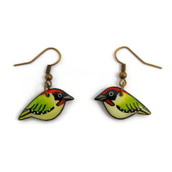 Boucles d'oreilles en forme de pics verts