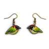 European green woodpeckers earrings