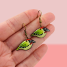 European green woodpeckers earrings (sold individually)