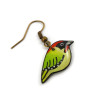 European green woodpecker earring (sold individually)