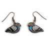 Rock doves dangle earrings