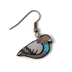 Rock dove dangle earring (sold individually)