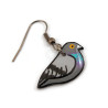 Boucle d'oreille pendante pigeon biset (Vendue à l'unité)