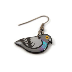 Rock dove dangle earring (sold individually)