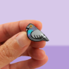 Rock dove pin badge