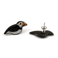 Atlantic puffins ear ships