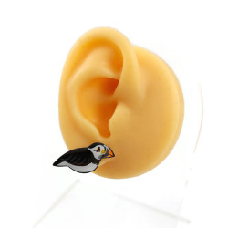 Atlantic puffins ear ships