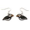 Atlantic puffins dangle earrings