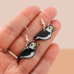 Boucles d'oreilles macareux moines