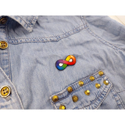 Pin's infini arc-en-ciel autistique