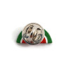 Semi-circular watermelon slice pin badge