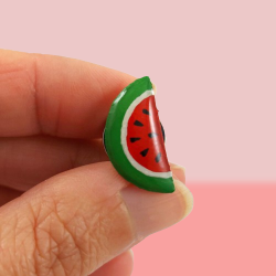 Pin's tranche de pastèque semi-circulaire