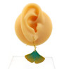 Yellow and green ginkgo leaf dangle earring (Sold individually)
