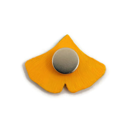 Green and yellow ginkgo leaf Magnet