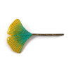Yellow and green ginkgo leaf bobby pin