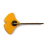 Épingle à cheveux feuille de ginkgo verte et jaune