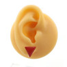 Puces d'oreilles petits triangles rouges Antifascisme