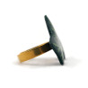 Green ivy leaf adjustable ring